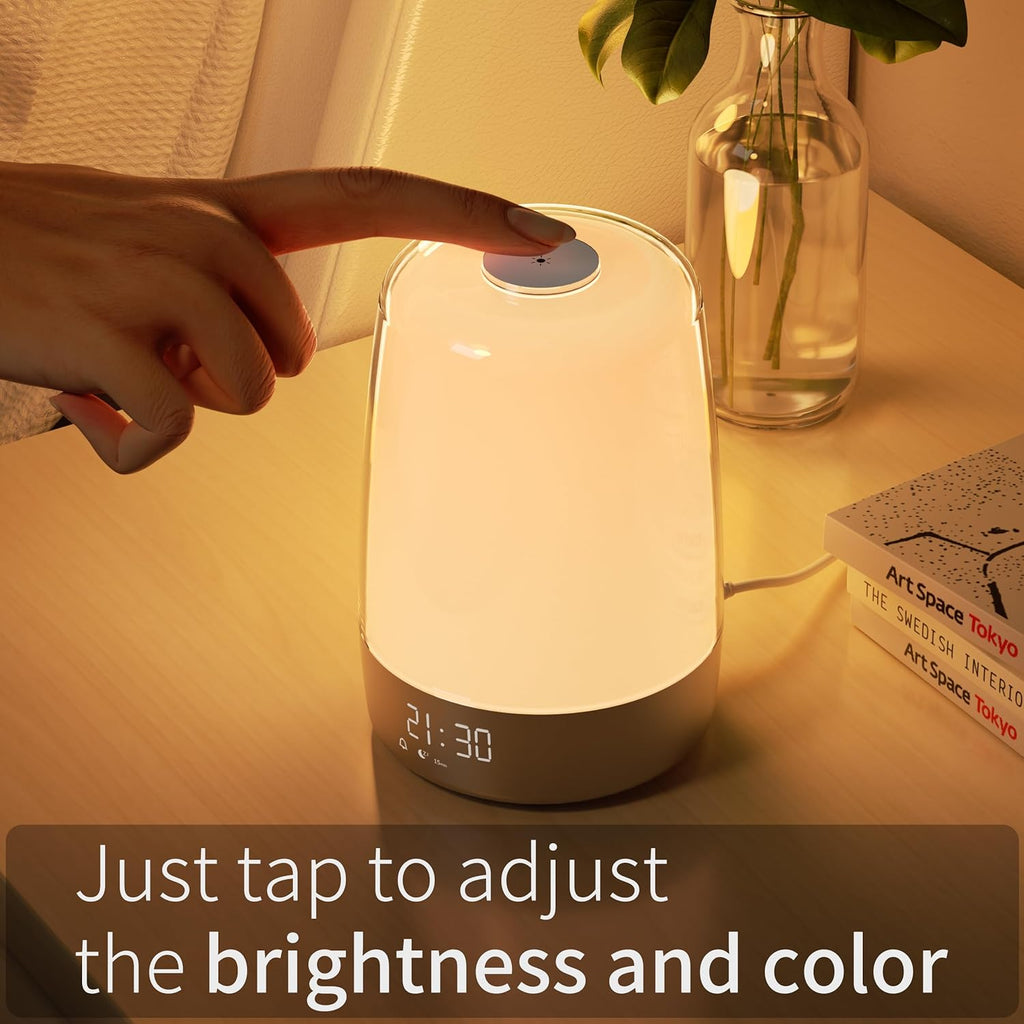 Mosrugs | Aurora Wake-Up Light with Natural Sounds – Gentle Sunrise Alarm Clock for a Refreshing Start
