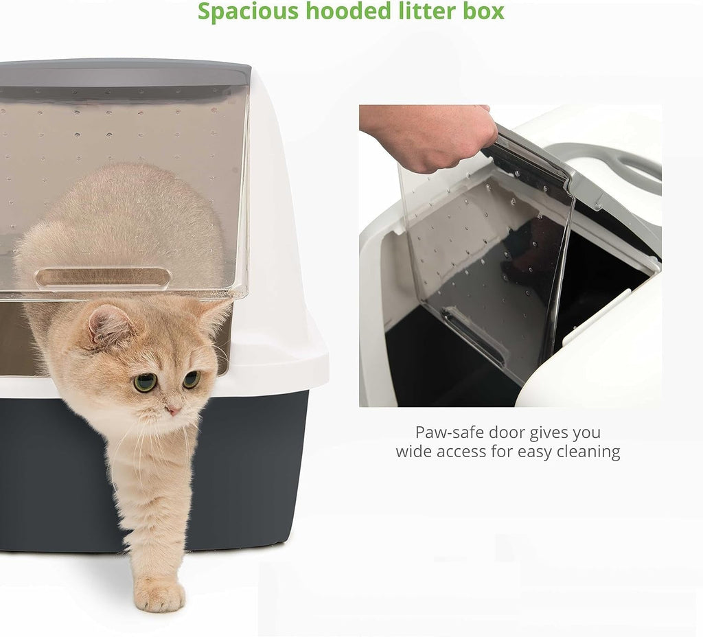 Mosrugs | PetHome XL Cat Litter Box – Extra Large Covered Litter Tray with Odor Control