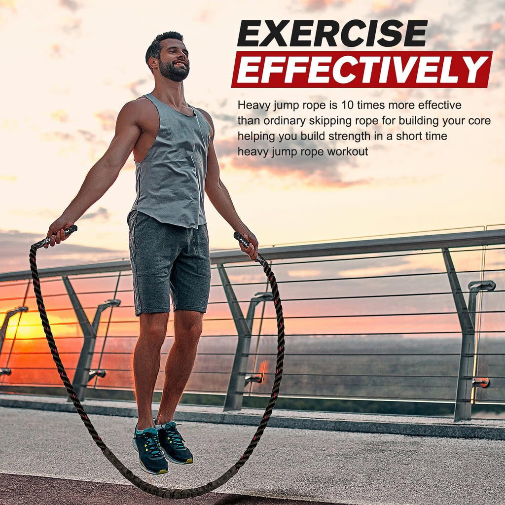 Mosrugs | PowerJump Adjustable Weighted Skipping Rope – Heavy Training Rope