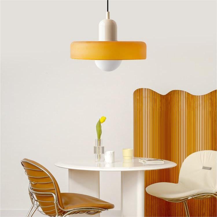 Mosrugs | Coloured Glass Pendant Light – Elegant Bauhaus-Style Hanging Lamp for Living Room & Dining Area