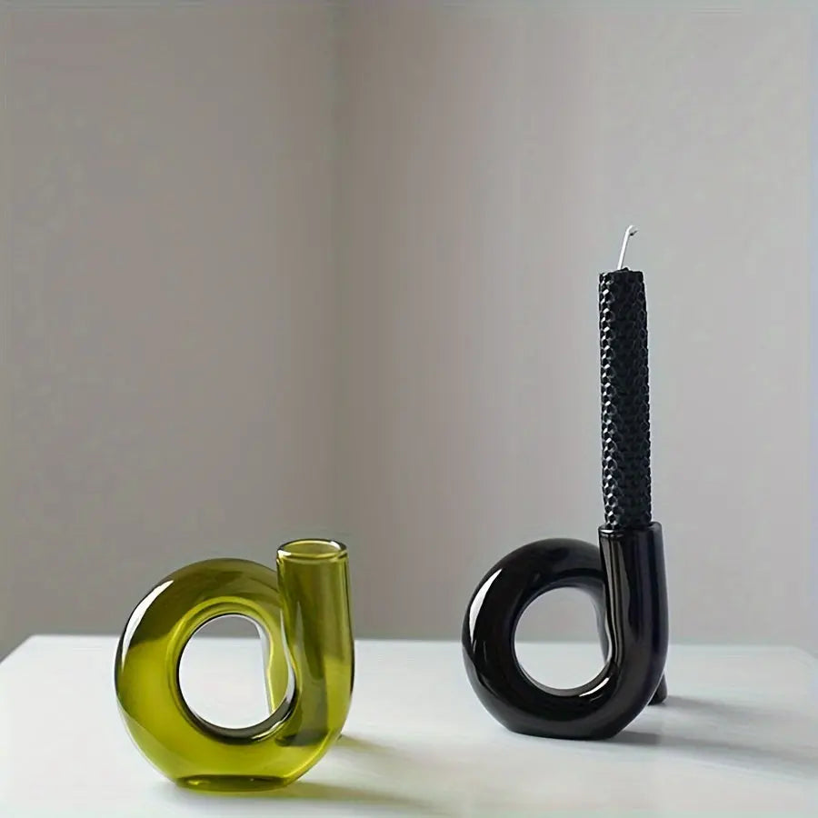 Mosrugs | TimelessGlow - Pedestal Glass Vase