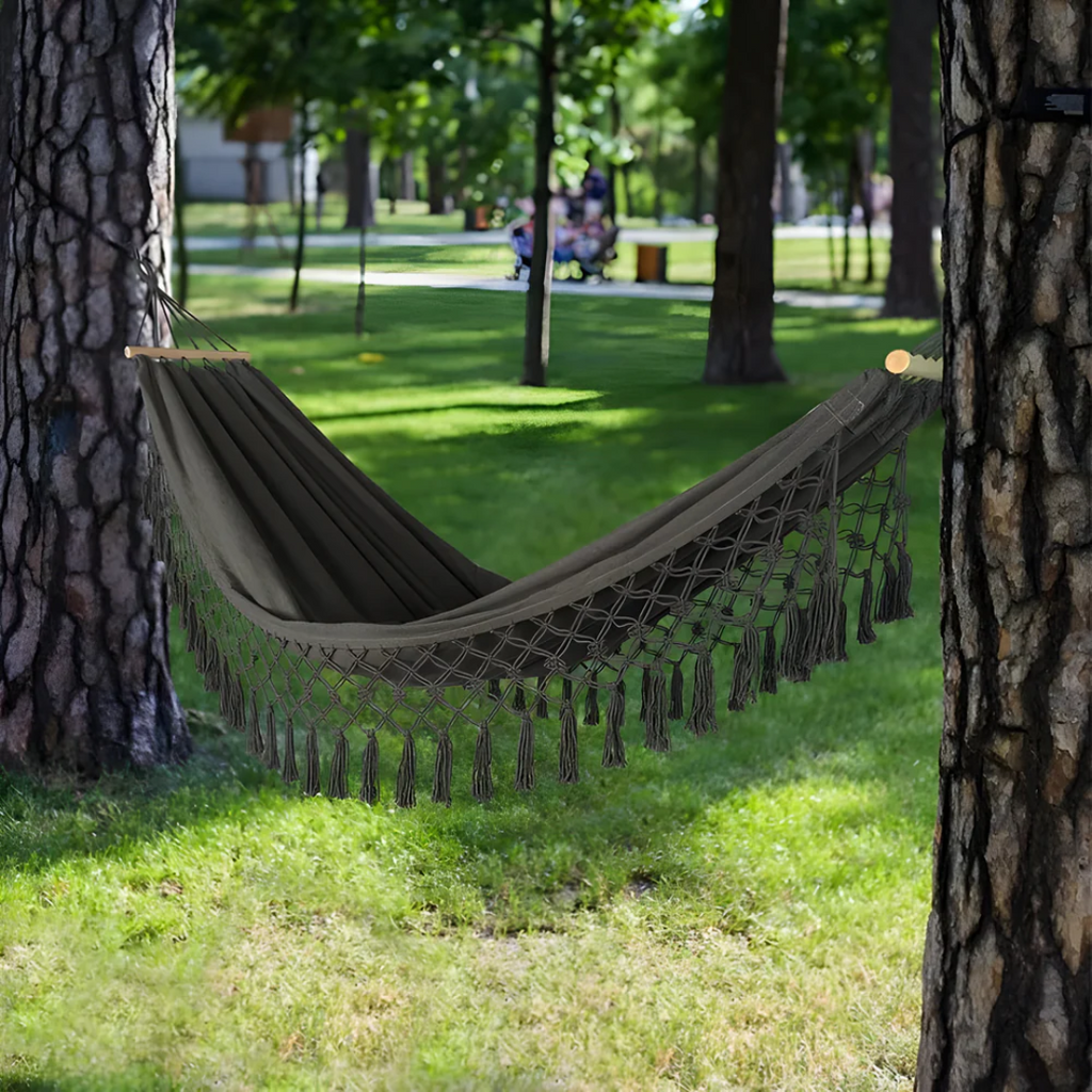 Mosrugs | Velri Premium Hammock with Wooden Spreader Bars – Indoor & Outdoor Comfort