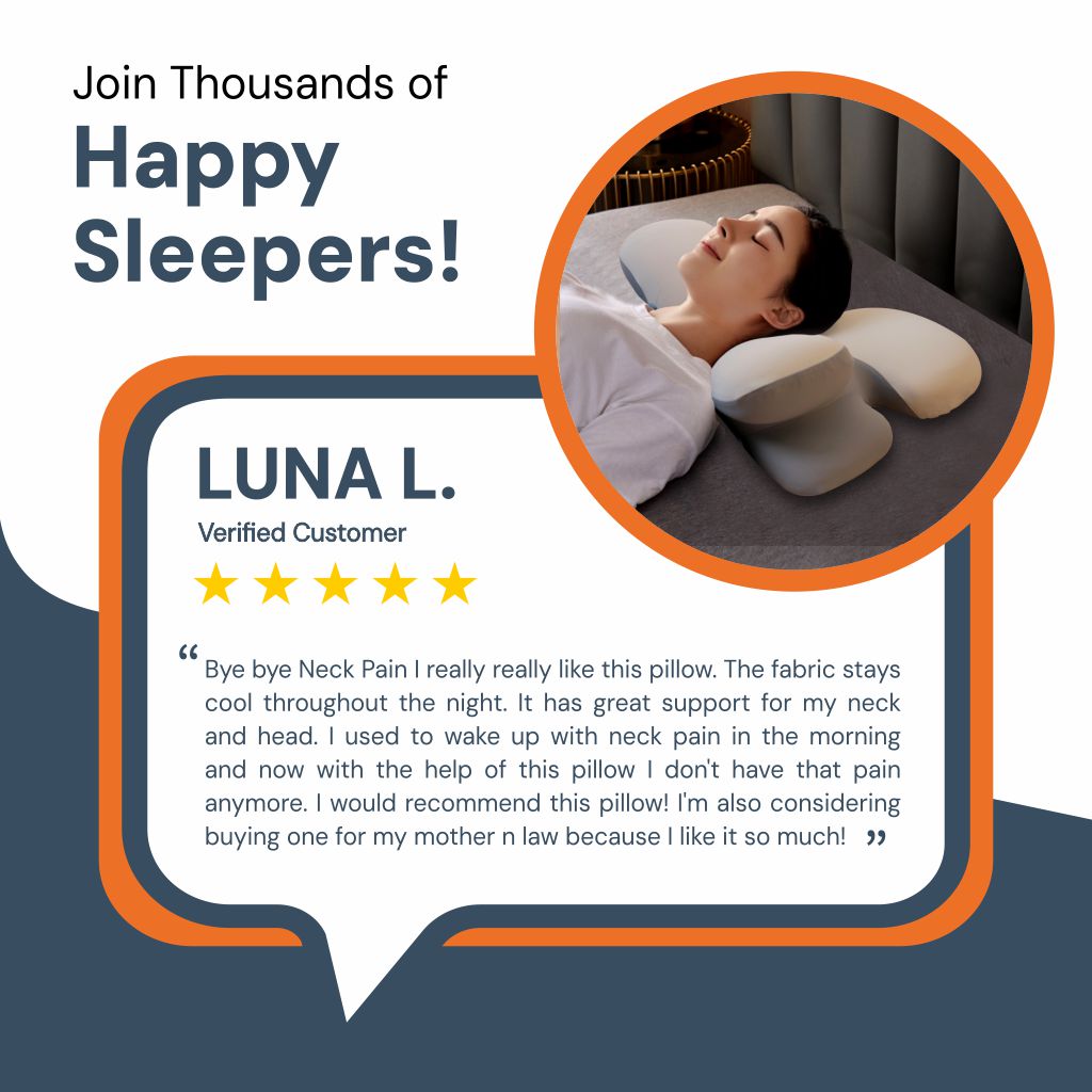 Mosrugs | Ergonomic Cervical Pillow | Memory Foam, Neck Support & Ideal for Restful Sleep