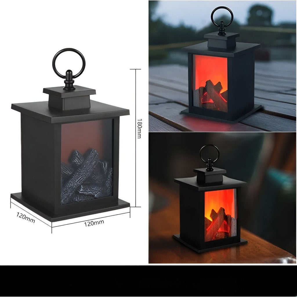 Mosrugs | RadiantFlame LED Lantern – Realistic Flame Table Lamp for Cosy Ambient Lighting
