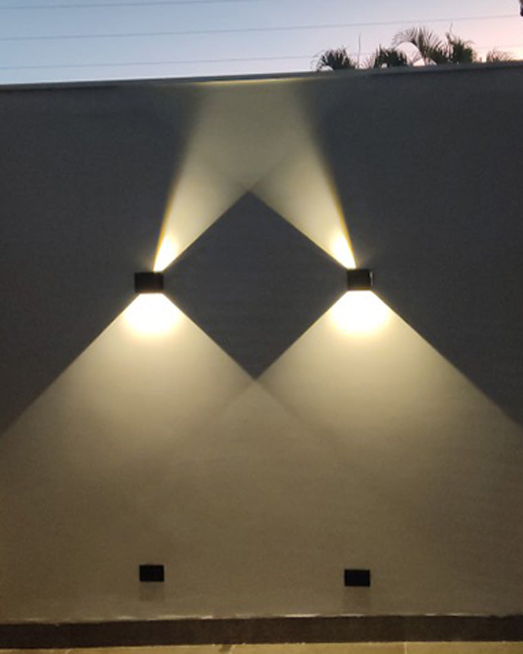 Mosrugs | LED Outdoor Up Down Wall Light | Waterproof Metal Fixture for Patio. Garden & Entryway Illumination