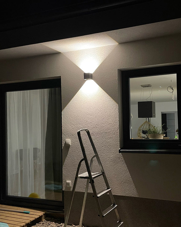 Mosrugs | LED Outdoor Up Down Wall Light | Waterproof Metal Fixture for Patio. Garden & Entryway Illumination