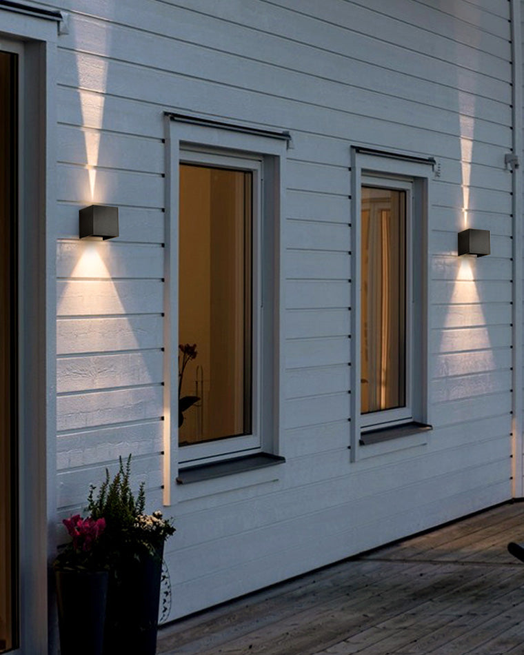 Mosrugs | LED Outdoor Up Down Wall Light | Waterproof Metal Fixture for Patio. Garden & Entryway Illumination