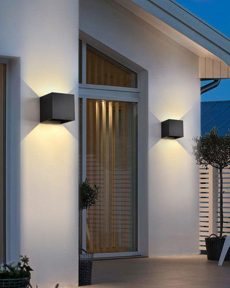 Mosrugs | LED Outdoor Up Down Wall Light | Waterproof Metal Fixture for Patio. Garden & Entryway Illumination