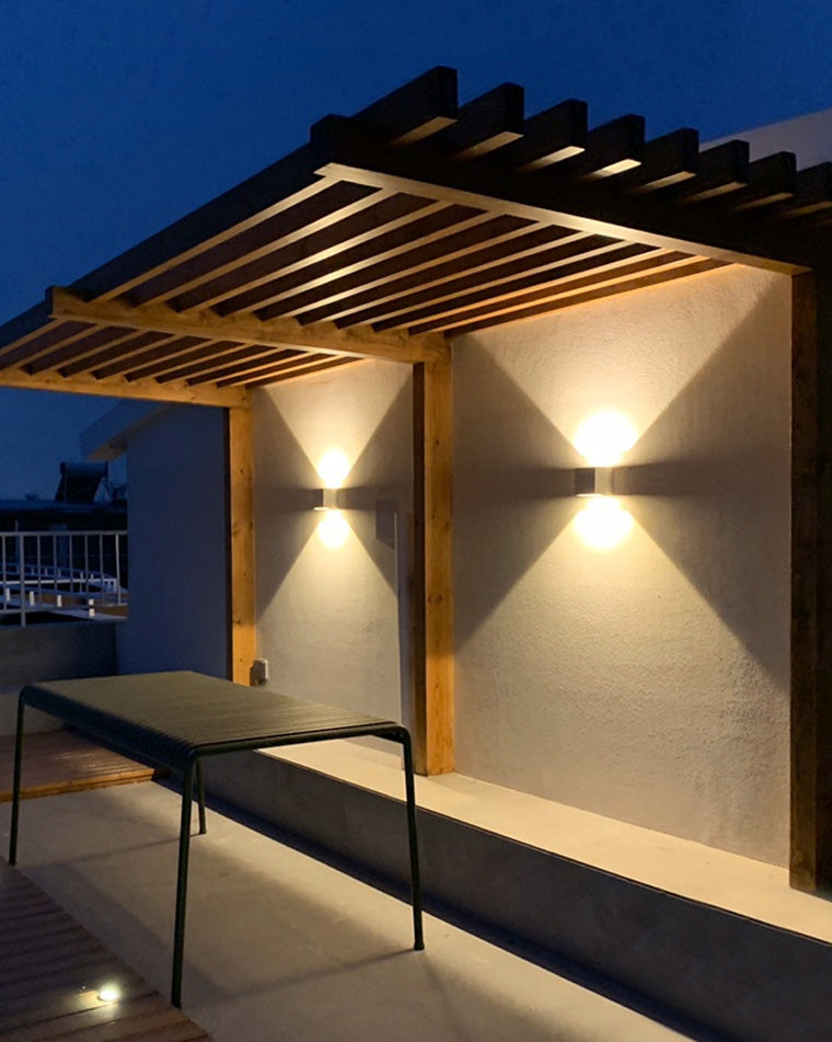 Mosrugs | LED Outdoor Up Down Wall Light | Waterproof Metal Fixture for Patio. Garden & Entryway Illumination