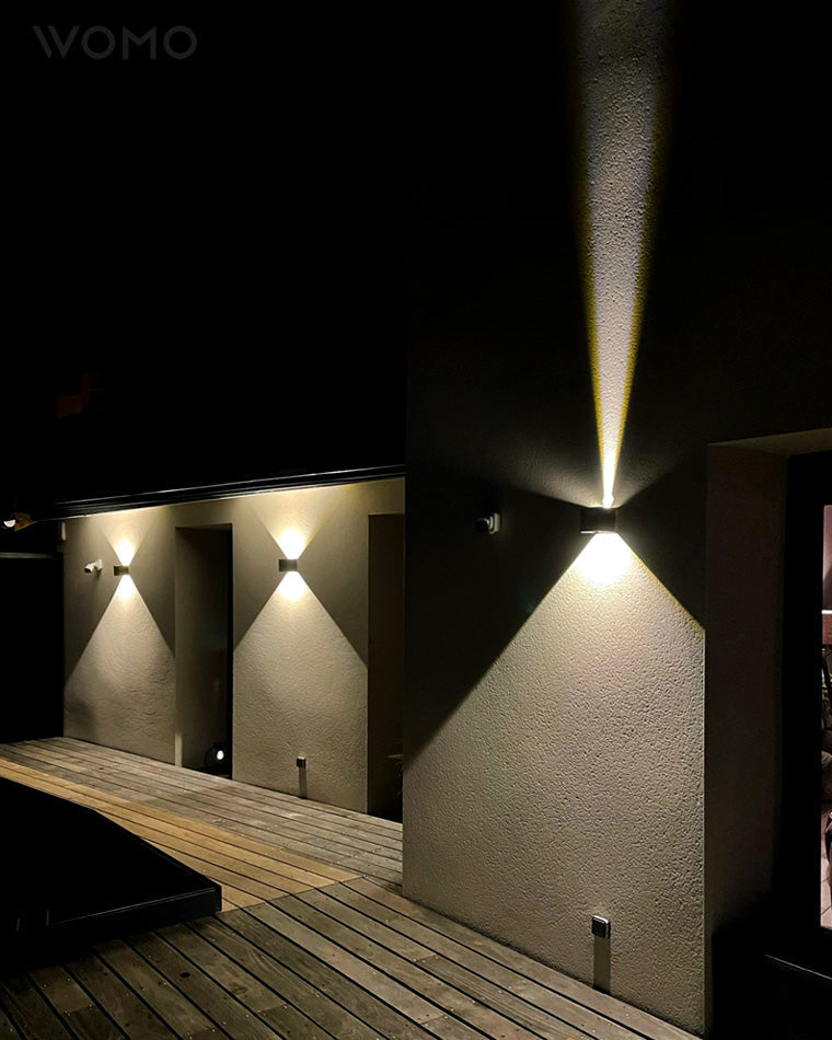 Mosrugs | LED Outdoor Up Down Wall Light | Waterproof Metal Fixture for Patio. Garden & Entryway Illumination