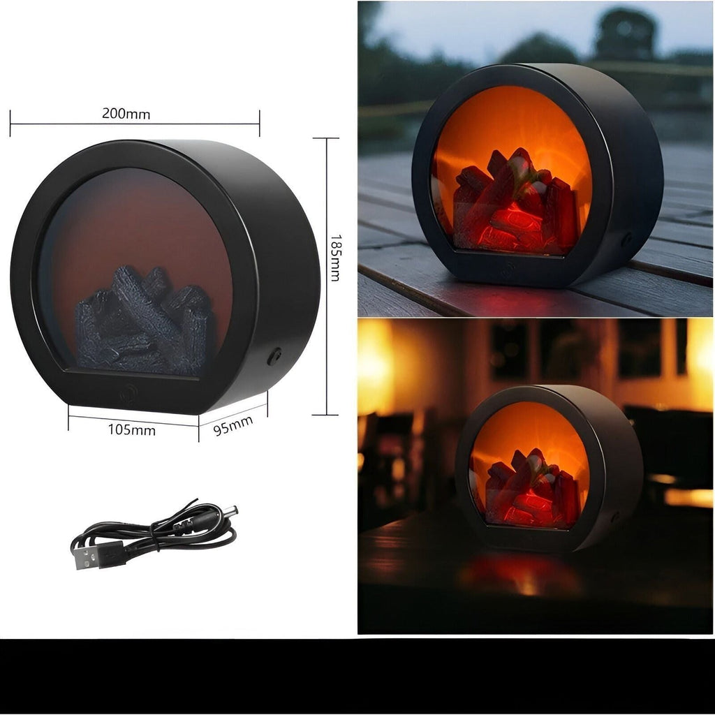 Mosrugs | RadiantFlame LED Lantern – Realistic Flame Table Lamp for Cosy Ambient Lighting