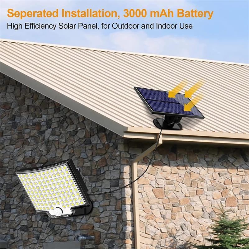 Mosrugs | 106 LED Outdoor Solar Security Light with Motion Sensor – Waterproof Wall Light for Garden, Driveway & Patio