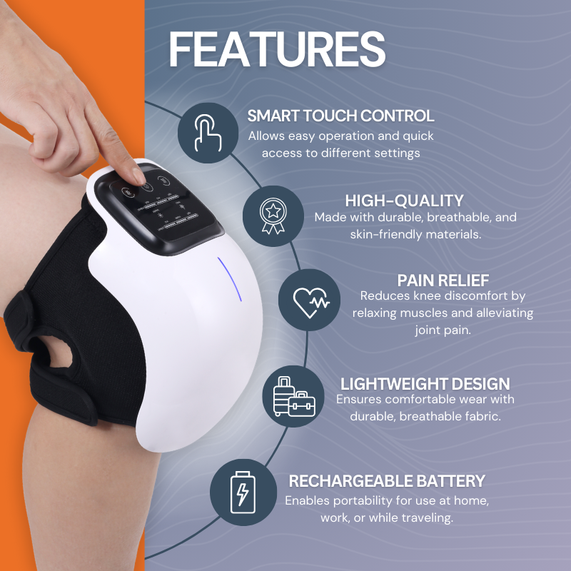Mosrugs | Knee Massager with Red Light Therapy for Pain Relief and Muscle Recovery