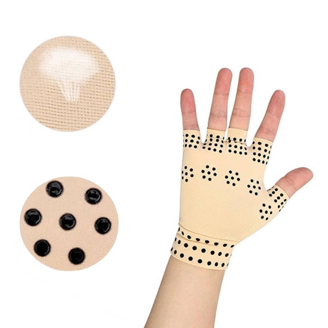 Mosrugs | Fingerless Gloves for Arthritis & Pain Relief - Magnetic Compression for Improved Circulation and Reduced Swelling