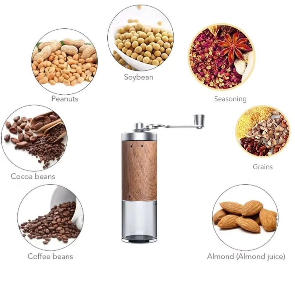 Mosrugs | Brewora | Handcrafted Wooden Coffee Grinder – Adjustable Manual Mill for Freshly Ground Coffee