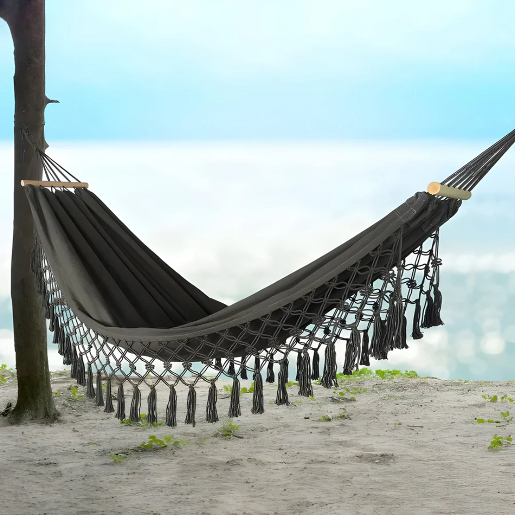Mosrugs | Velri Premium Hammock with Wooden Spreader Bars – Indoor & Outdoor Comfort