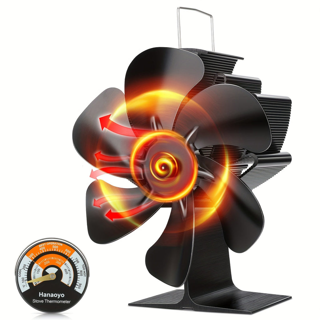 Mosrugs | ThermoBreeze | Heat Powered Stove Fan – Silent Operation, No Electricity, Efficient Heat Distribution
