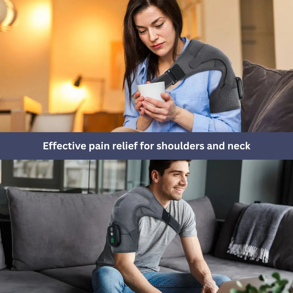 Mosrugs | Shoulder Massage Device | Heat Therapy, Adjustable Intensity & Ideal for Muscle Relaxation