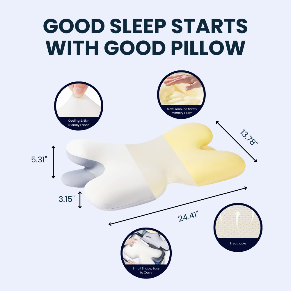 Mosrugs | Ergonomic Cervical Pillow | Memory Foam, Neck Support & Ideal for Restful Sleep