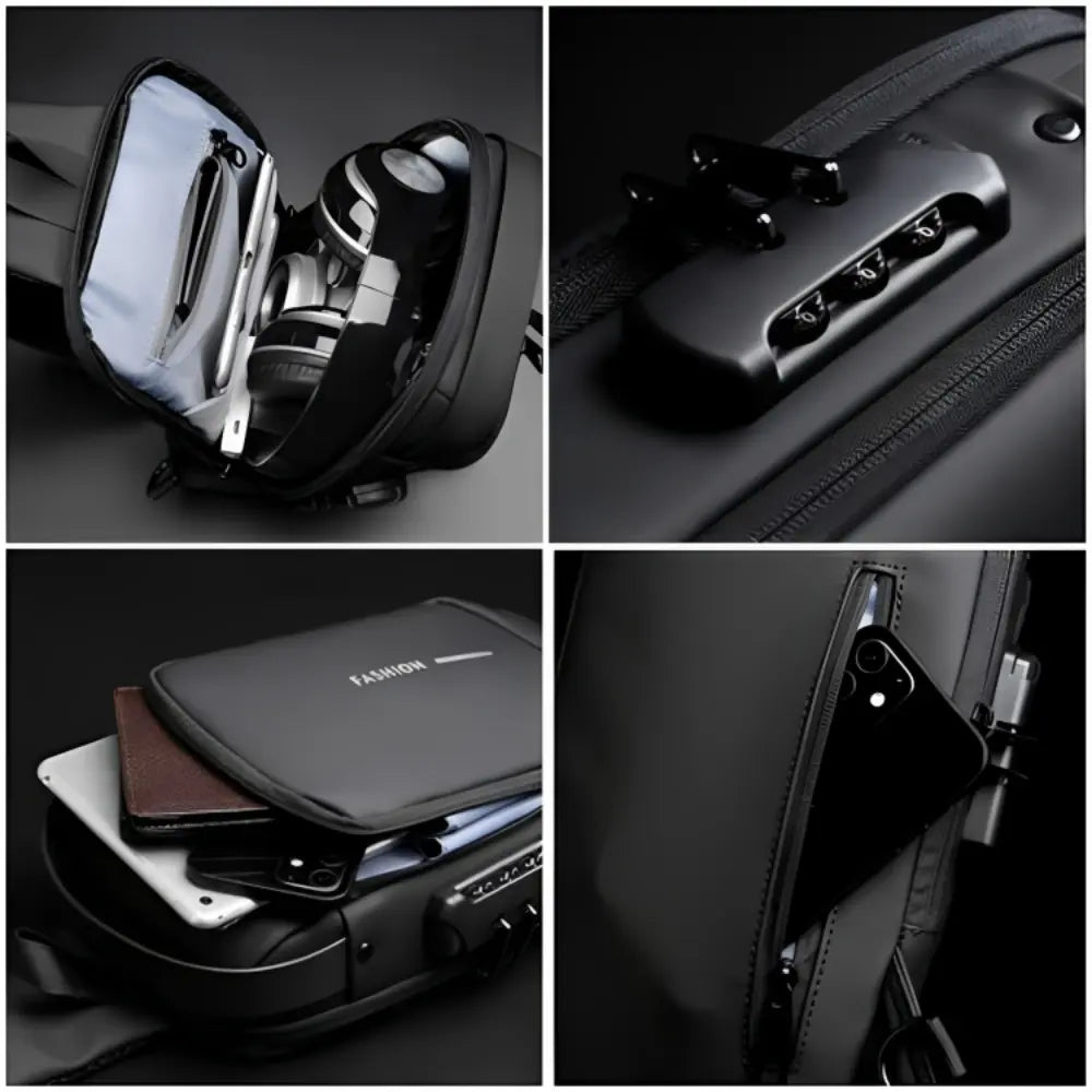 Mosrugs | AeroShield | Waterproof Anti-Theft Crossbody Bag for Men