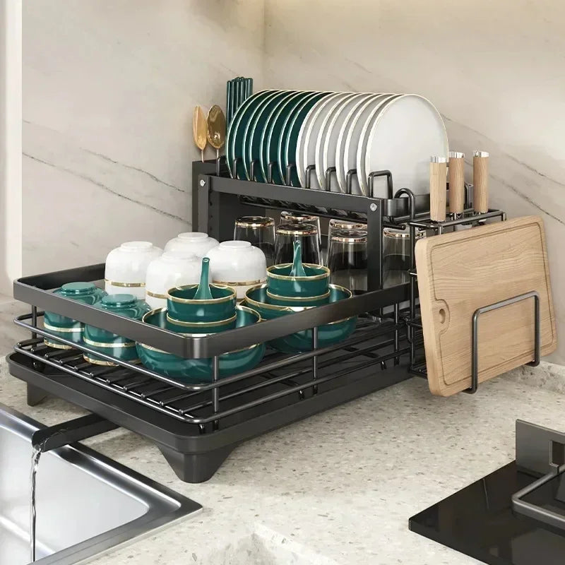 Mosrugs | Adjustable Dish Drying Rack – Space-Saving Kitchen Drainer for Small & Large Kitchens