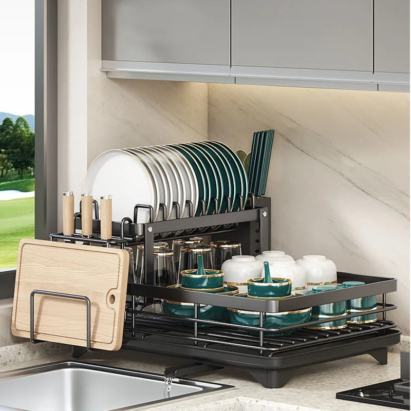 Mosrugs | Adjustable Dish Drying Rack – Space-Saving Kitchen Drainer for Small & Large Kitchens