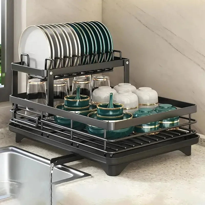 Mosrugs | Adjustable Dish Drying Rack – Space-Saving Kitchen Drainer for Small & Large Kitchens