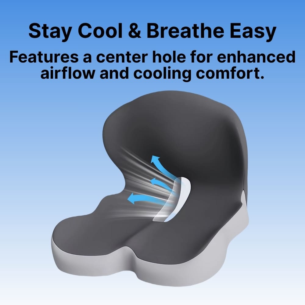 Mosrugs | All-in-One Orthopedic Memory Foam Seat - Cushion Seat and Back Cushion for Pain Relief and Comfort