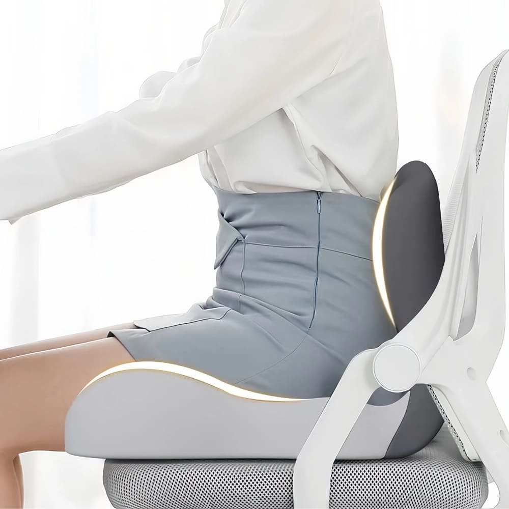 Mosrugs | All-in-One Orthopedic Memory Foam Seat - Cushion Seat and Back Cushion for Pain Relief and Comfort