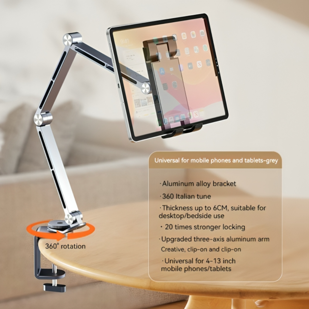 Mosrugs | Altivo – 360° Adjustable Aluminium Stand for Tablets & Smartphones