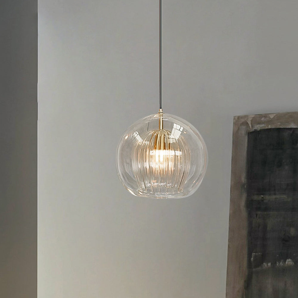 Mosrugs | ShineSphere - Amber Pendant Light with Radiant Elegance