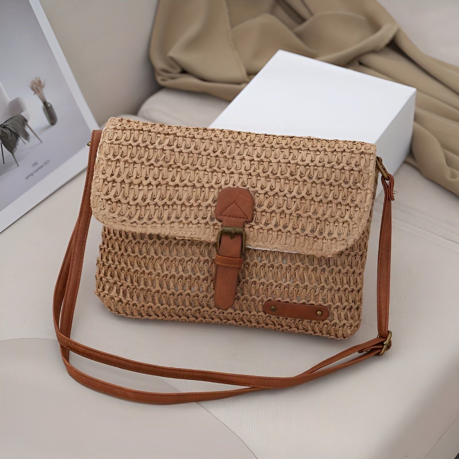 Mosrugs | Woven Beach Bag – Lightweight Summer Tote for Beach & Everyday Use