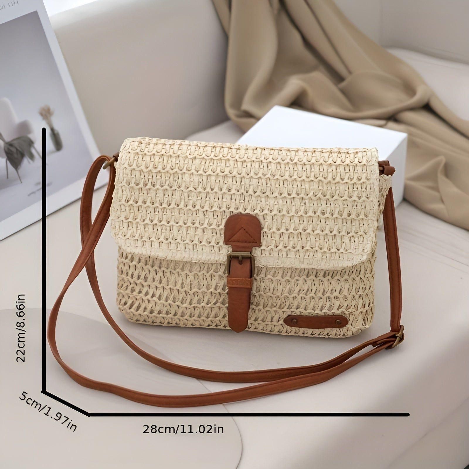 Mosrugs | Woven Beach Bag – Lightweight Summer Tote for Beach & Everyday Use