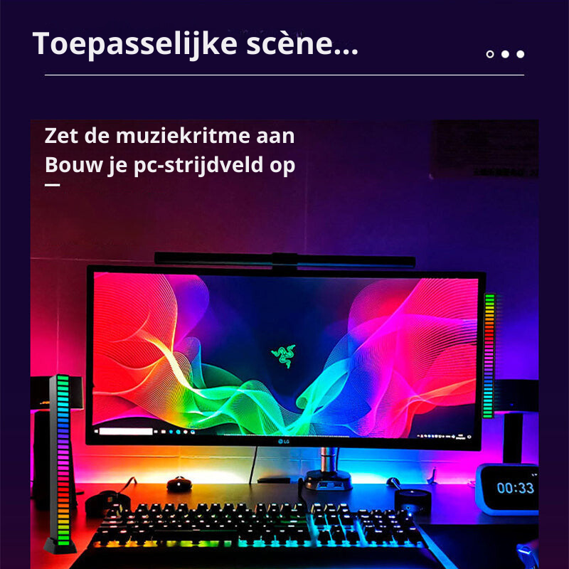 Mosrugs | Smart Sound-Activated RGB Light Bar | Music Sync LED Ambient Lighting