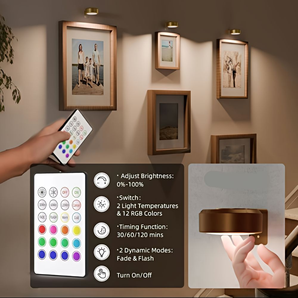 Mosrugs | ArtLume | Wireless Rechargeable LED Spotlights for Picture & Artwork Lighting