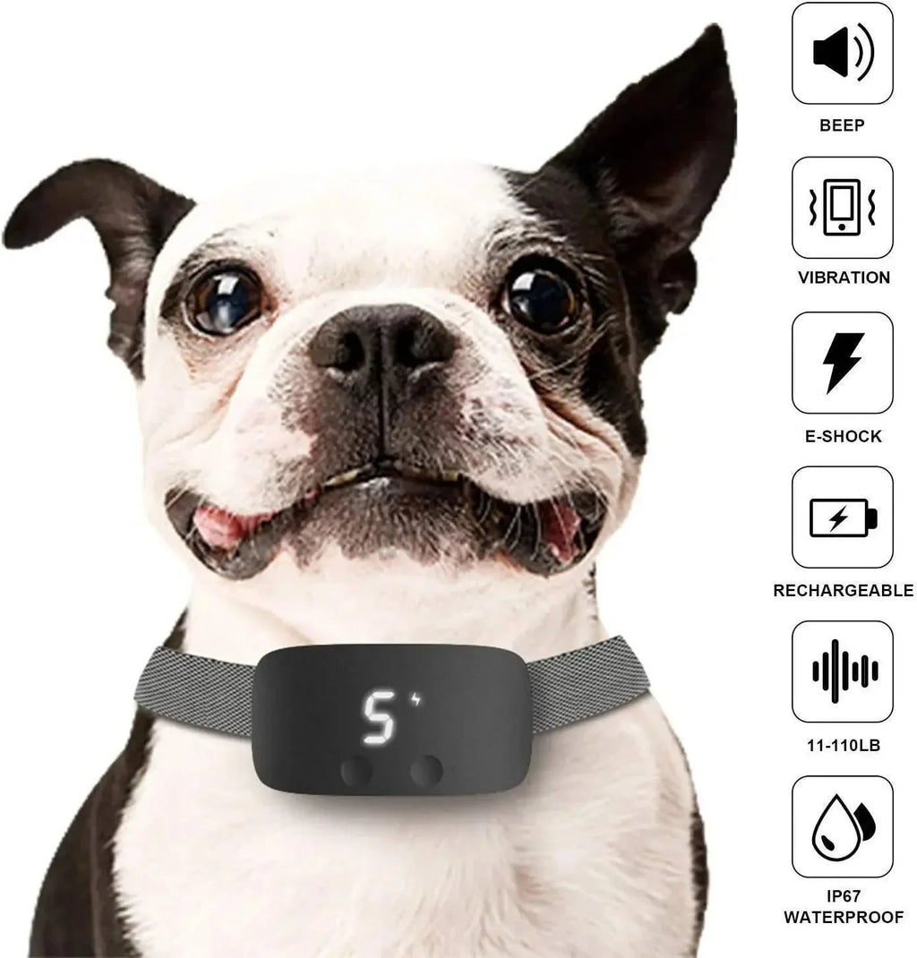 Mosrugs | Automatic No-Bark Dog Collar – Rechargeable Waterproof Anti-Barking Training Collar for All Breeds