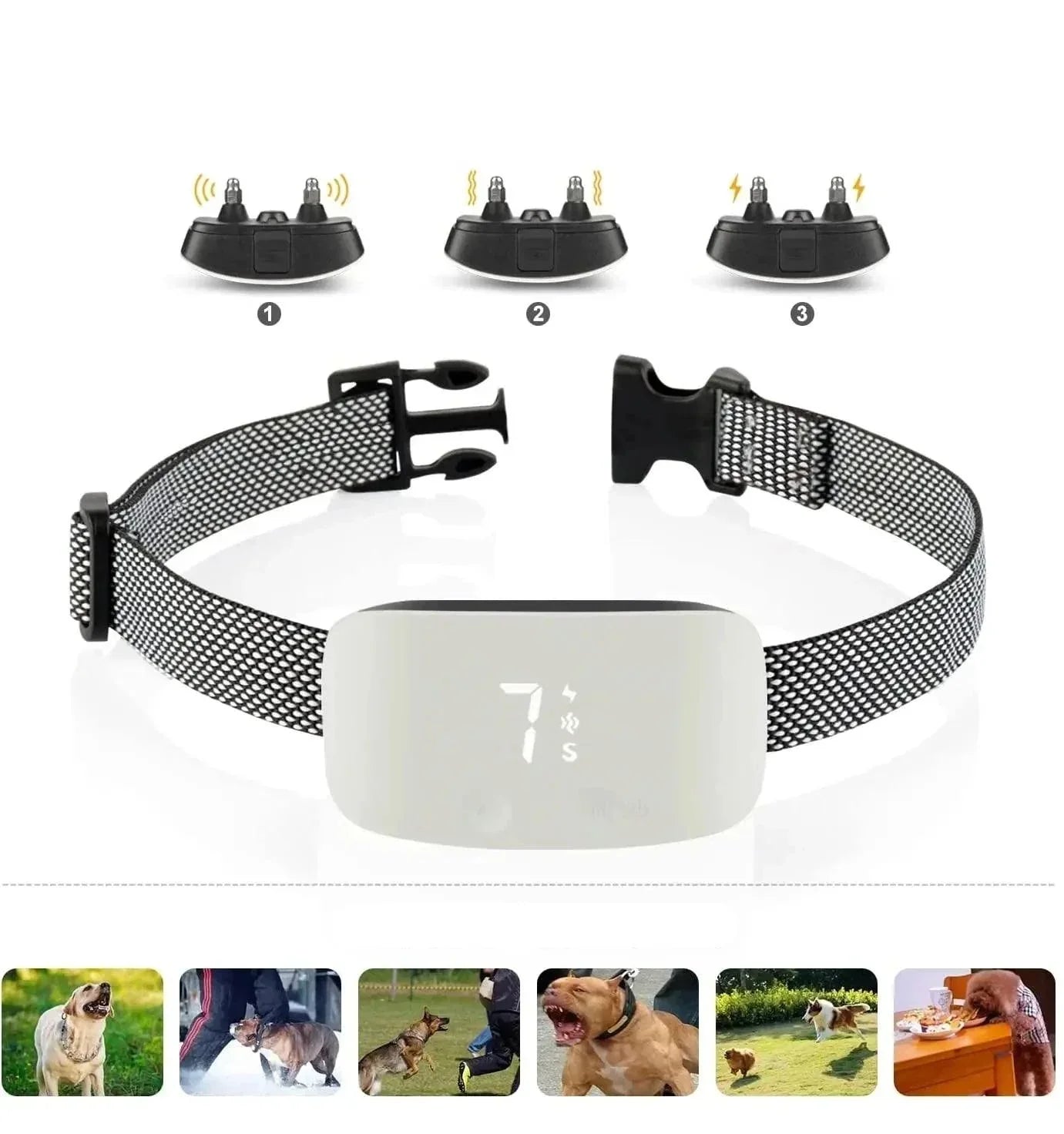 Mosrugs | Automatic No-Bark Dog Collar – Rechargeable Waterproof Anti-Barking Training Collar for All Breeds