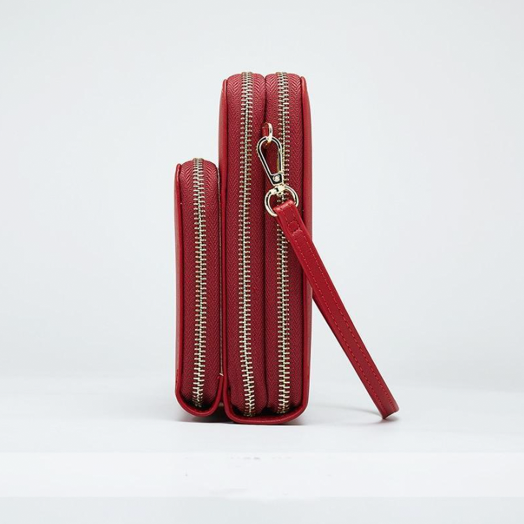 Mosrugs | Triple Secure Leather Phone Purse: Elegance Meets Practicality