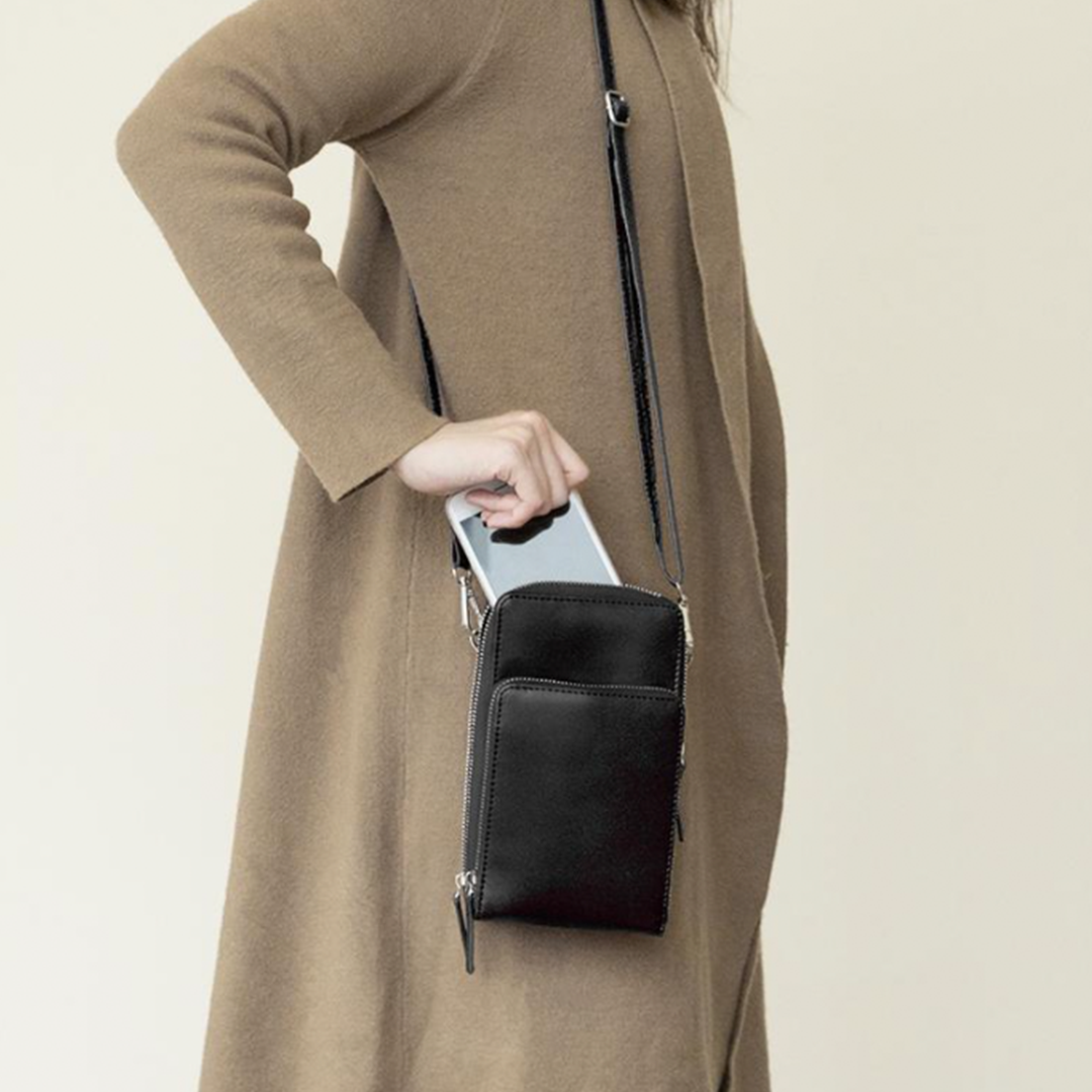 Mosrugs | Triple Secure Leather Phone Purse: Elegance Meets Practicality