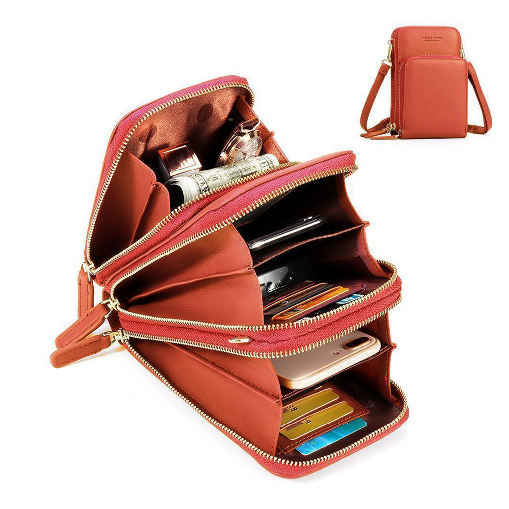 Mosrugs | Triple Secure Leather Phone Purse: Elegance Meets Practicality
