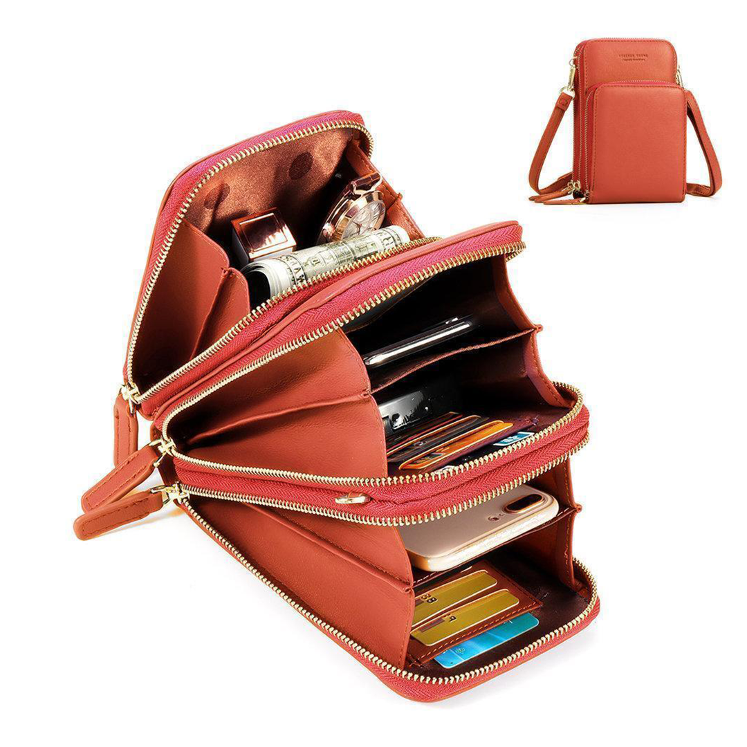 Mosrugs | Triple Secure Leather Phone Purse: Elegance Meets Practicality