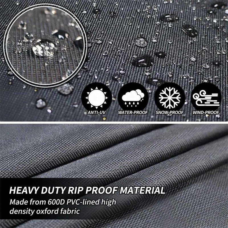 Mosrugs | Round Waterproof Garden Furniture Cover | Heavy-Duty, UV-Resistant & Adjustable for Outdoor Tables and Chairs