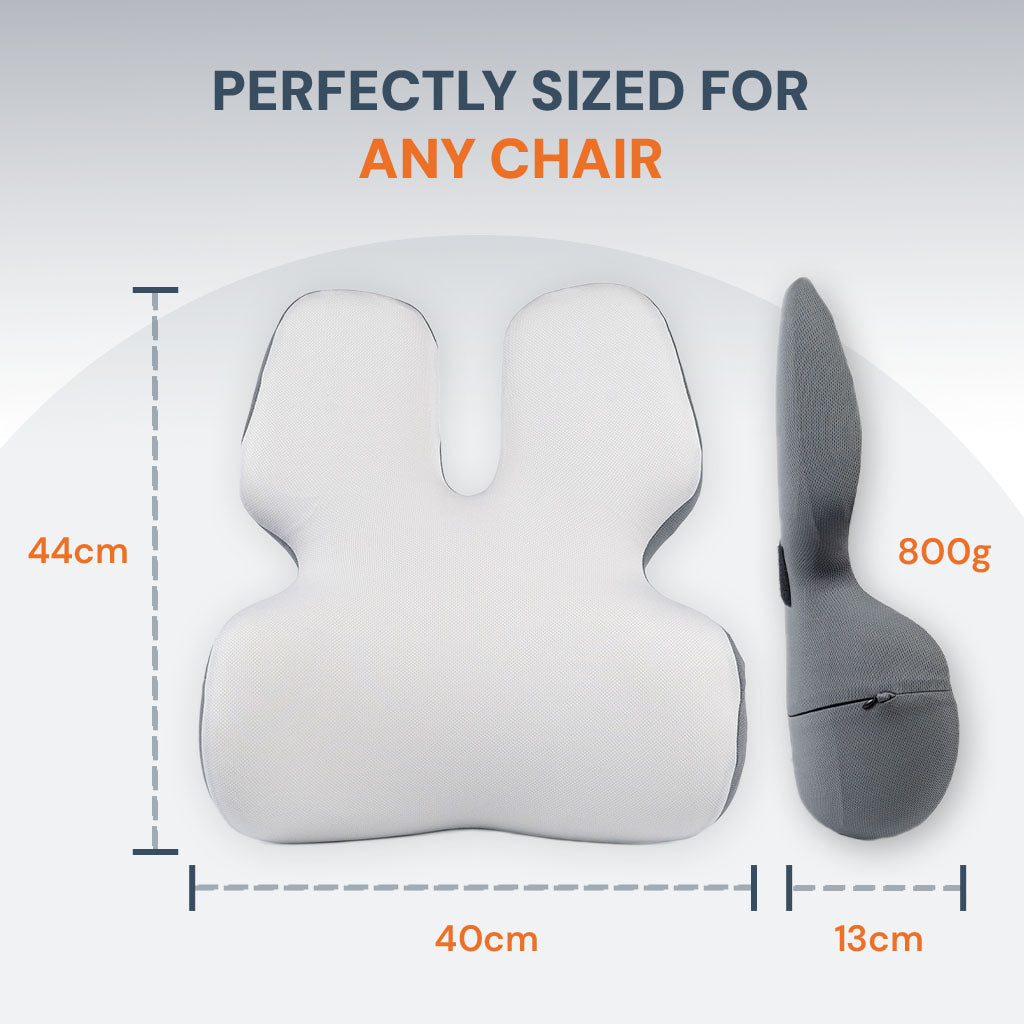 Mosrugs | Adjustable Memory Foam Lumbar Support Cushion | Backrest Support for office chair Ergonomic Design for Back Pain Relief at Home, Office & Car