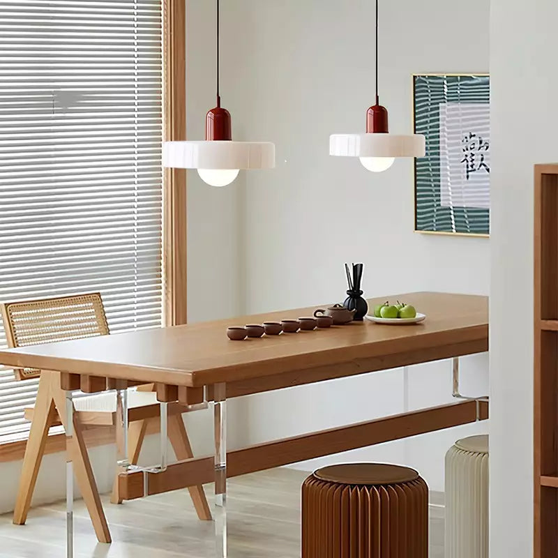 Mosrugs | Coloured Glass Pendant Light – Elegant Bauhaus-Style Hanging Lamp for Living Room & Dining Area