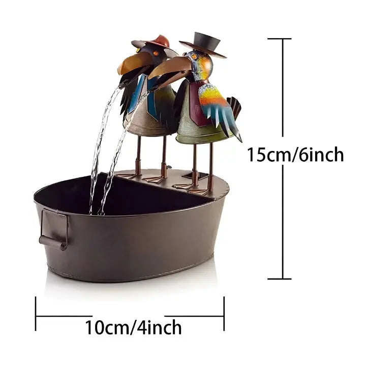 Mosrugs | ChirpStream | Toucan Bird Water Fountain – Playful Outdoor Garden Decoration with Flowing Water