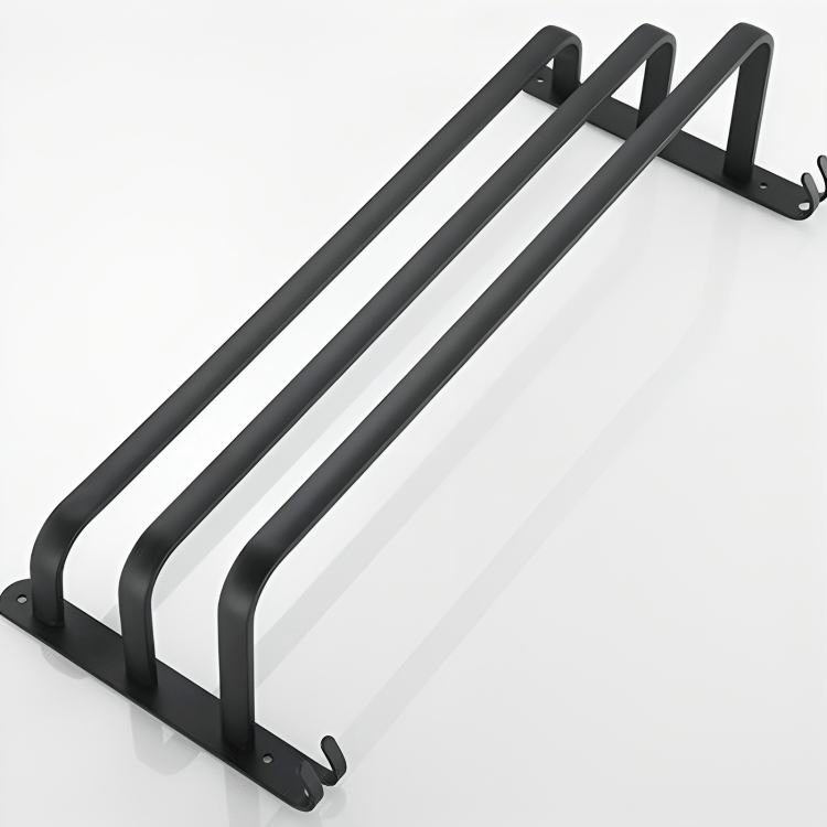 Mosrugs | FlexRack Wall-Mounted Bathroom Storage Shelf with Towel Holder – Space-Saving Aluminium Rack