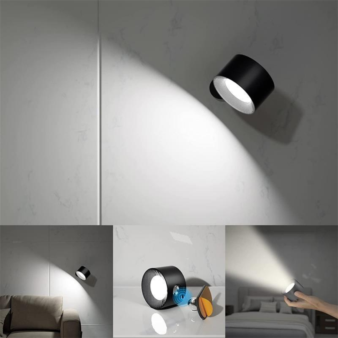 Mosrugs | FlexiLamp – Wireless Rechargeable 360° LED Wall Light for Indoors & Outdoors