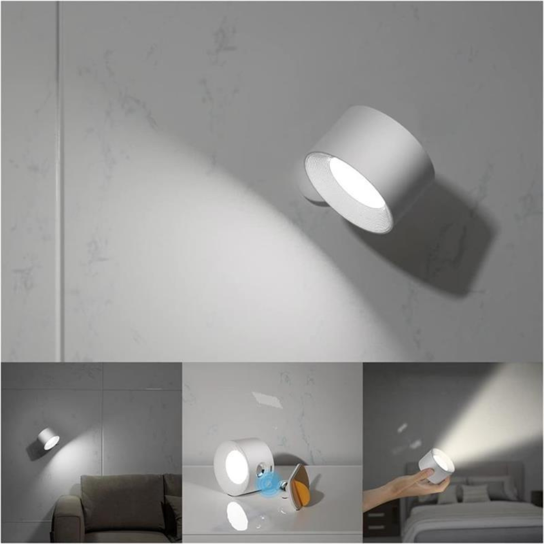 Mosrugs | FlexiLamp – Wireless Rechargeable 360° LED Wall Light for Indoors & Outdoors