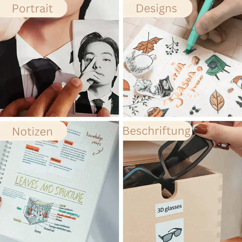 Mosrugs | Mini Wireless Pocket Printer – Portable Bluetooth Thermal Printer for Photos, Labels & Notes