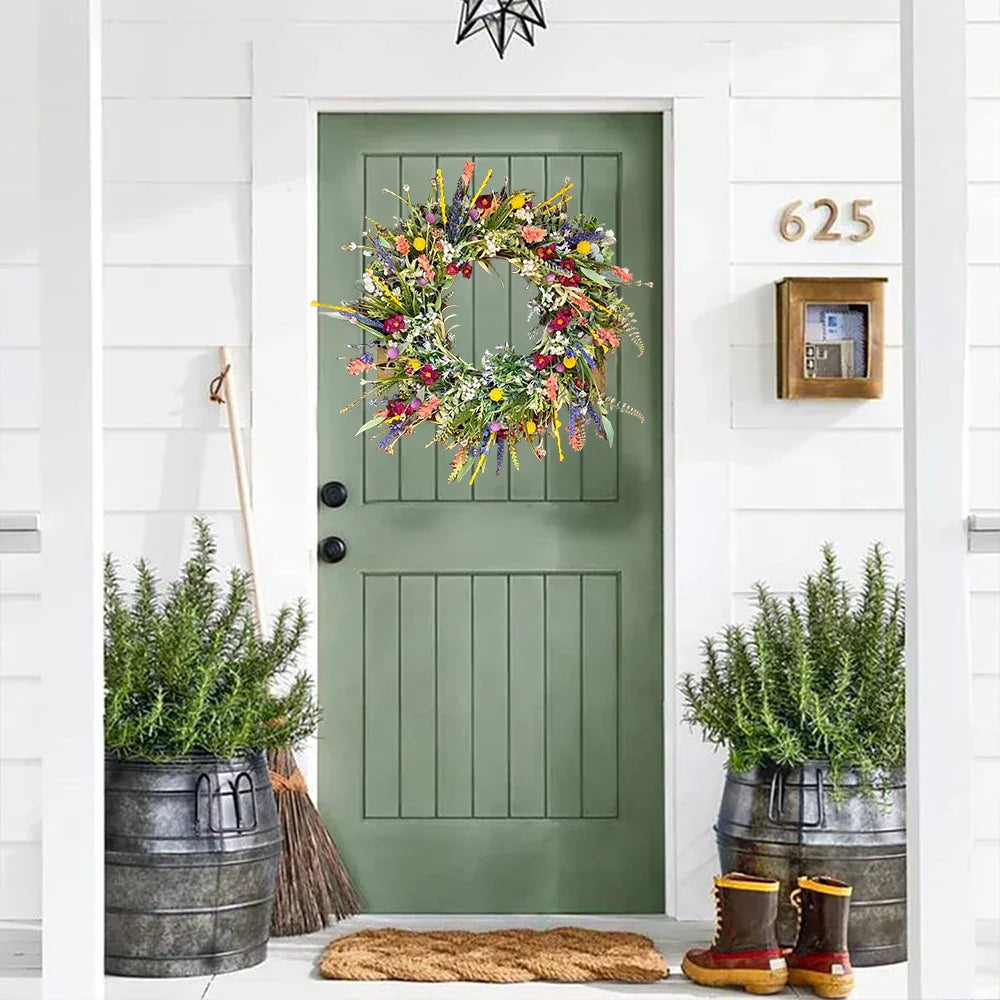Mosrugs | Bloomora – Handcrafted Lifelike Door Wreath with Seasonal Floral Arrangement